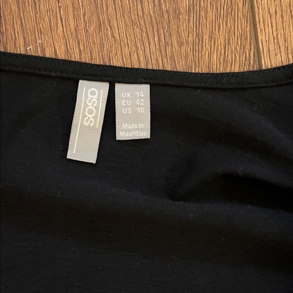 ASOS Flutter Sleeve Black Button-Down Dress 10 - Picture 5 of 7